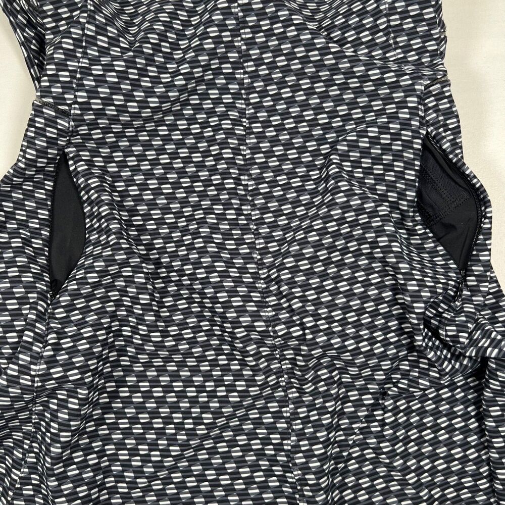 Lululemon Athletic Tank Dress Size 4 Black White Geometric Micro Print - Picture 4 of 10